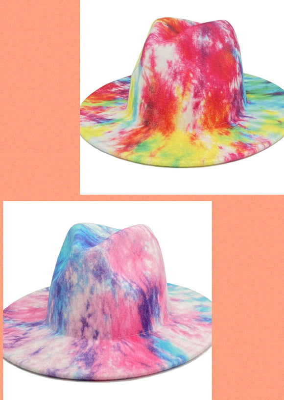 Tie Dye Fedoras